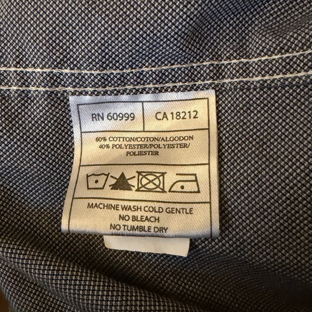 Antigua Michigan Wolverines Button Down Shirt Men Large Grey Embroidered Logo - Picture 9 of 10